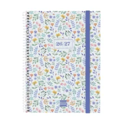 Agenda cuarto secundaria semana vista horizontal Fiori 2026-2027