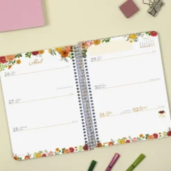 Agenda E10 semana vista horizontal Cloe rosa 2026-2027