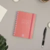 Agenda octavo semana vista horizontal Cosmo rojo 2026-2027