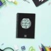 Agenda octavo semana vista horizontal Cool negro 2026-2027