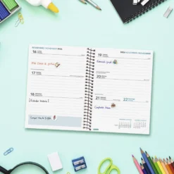 Agenda octavo semana vista horizontal Cool negro 2026-2027