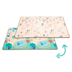 Alfombra de juegos plegable y reversible 195x145cm