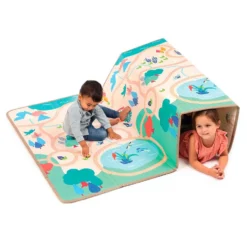 Alfombra de juegos plegable y reversible 195x145cm