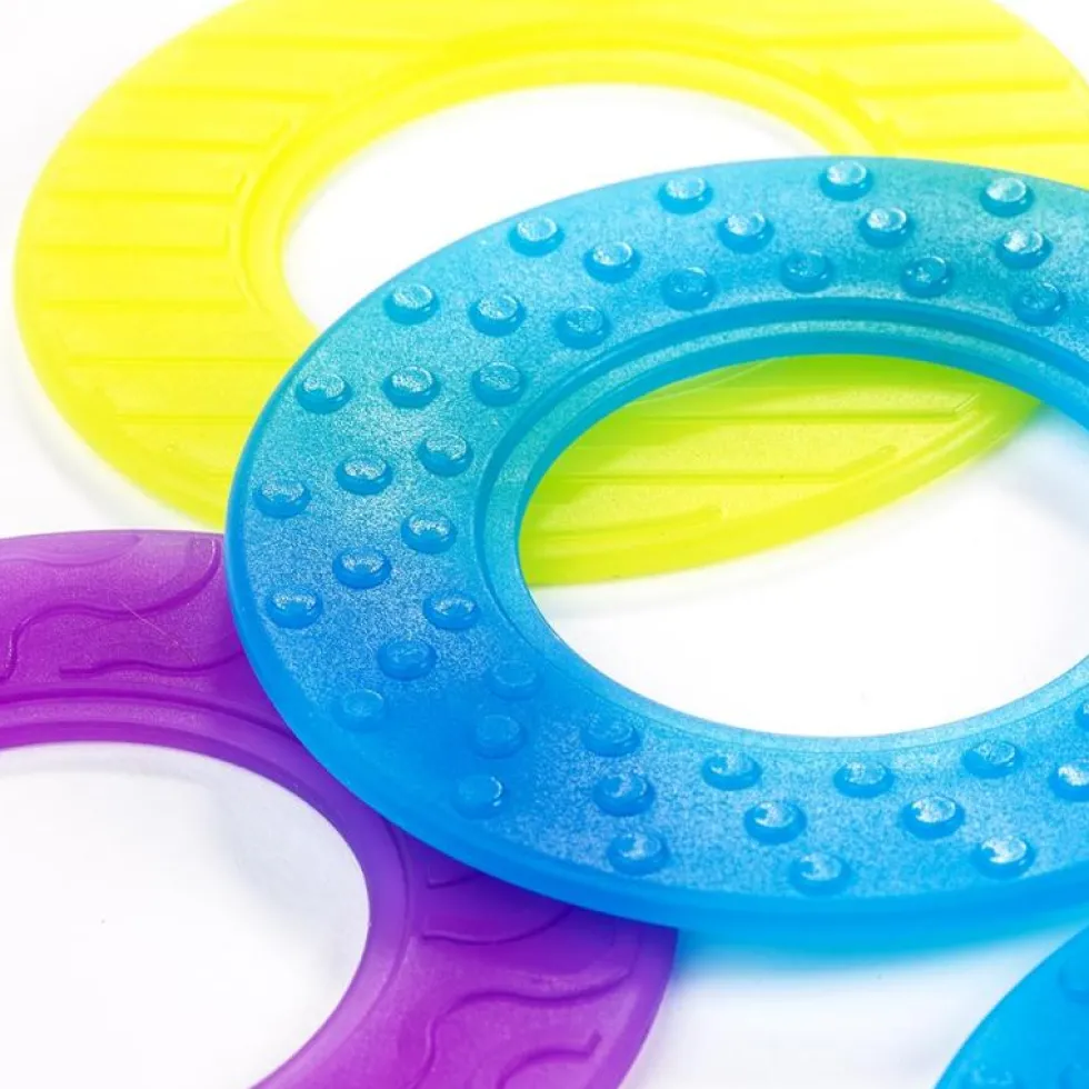 Anillos translúcidas colores y tamaños surtidos 16pzas para mesa de luz