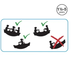 Ballena balancín Blue Marine Toys 3 asientos 101cm