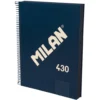 Bloc A4 cuadrícula 5x5 Milan 430 azul 120hojas 95gr tapa dura