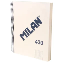 Bloc A4 cuadrícula 5x5 Milan 430 beige 120hojas 95gr tapa dura