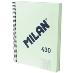 Bloc A4 cuadrícula 5x5 Milan 430 verde 120hojas 95gr tapa dura