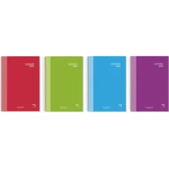 Bloc A4 cuadro 5mm. 120 hojas microperforado colores surtidos Premium extra