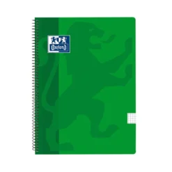 Bloc A4 verde cuadro 4mm. tapa plástico 80 hojas Oxford