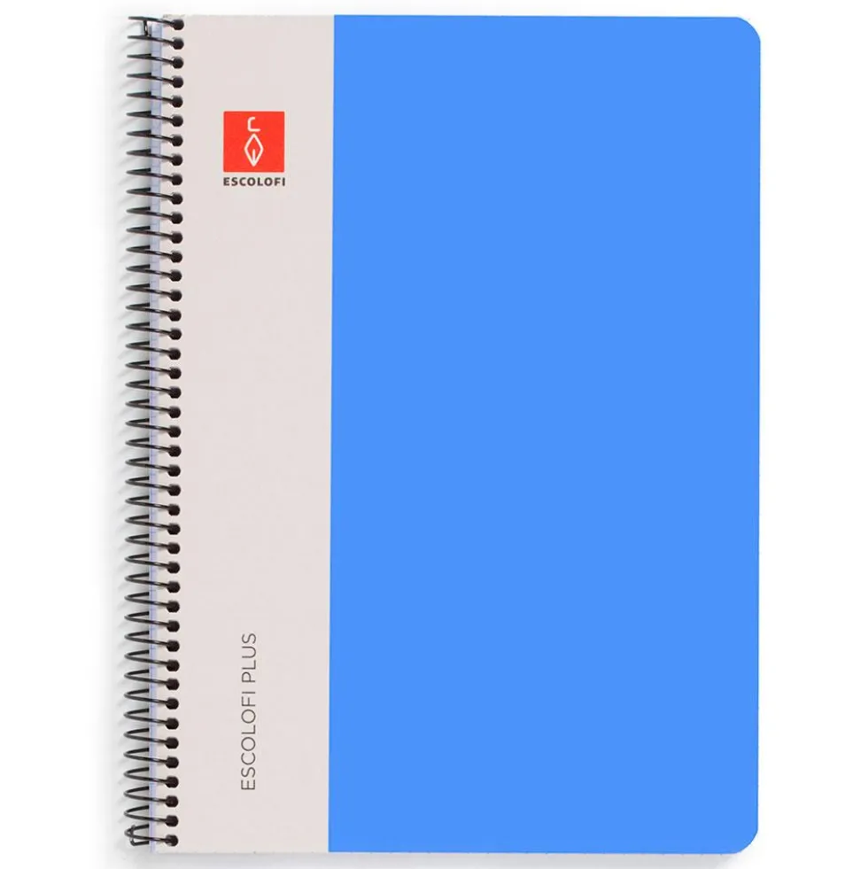 Bloc cuarto color azul pauta 3mm. 80 hojas serie Plus
