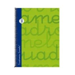 Bloc cuarto cuadrovía 3mm. 80 hojas tapa extra dura verde