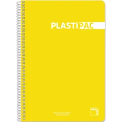 Bloc folio amarillo cuadro 4mm. 80 hojas Plastipac