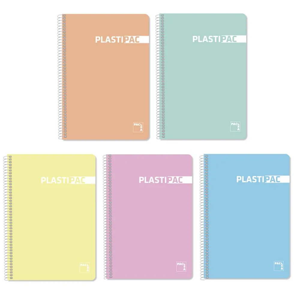 Bloc folio cuadro 4mm. 80 hojas Plastipac pastel