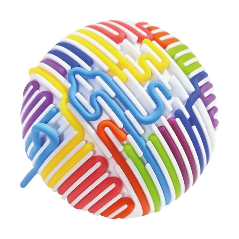 Bola sensorial 11cm con cintas silicona colores