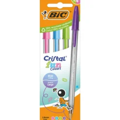 Bolígrafo Bic Cristal Fun 4 unidades de colores