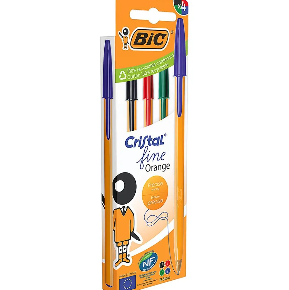 Bolígrafo Bic Naranja 4 colores