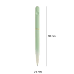 Bolígrafo degradado verde tinta azul