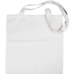 Bolsa de tela algodón blanco con asa 38x42cm