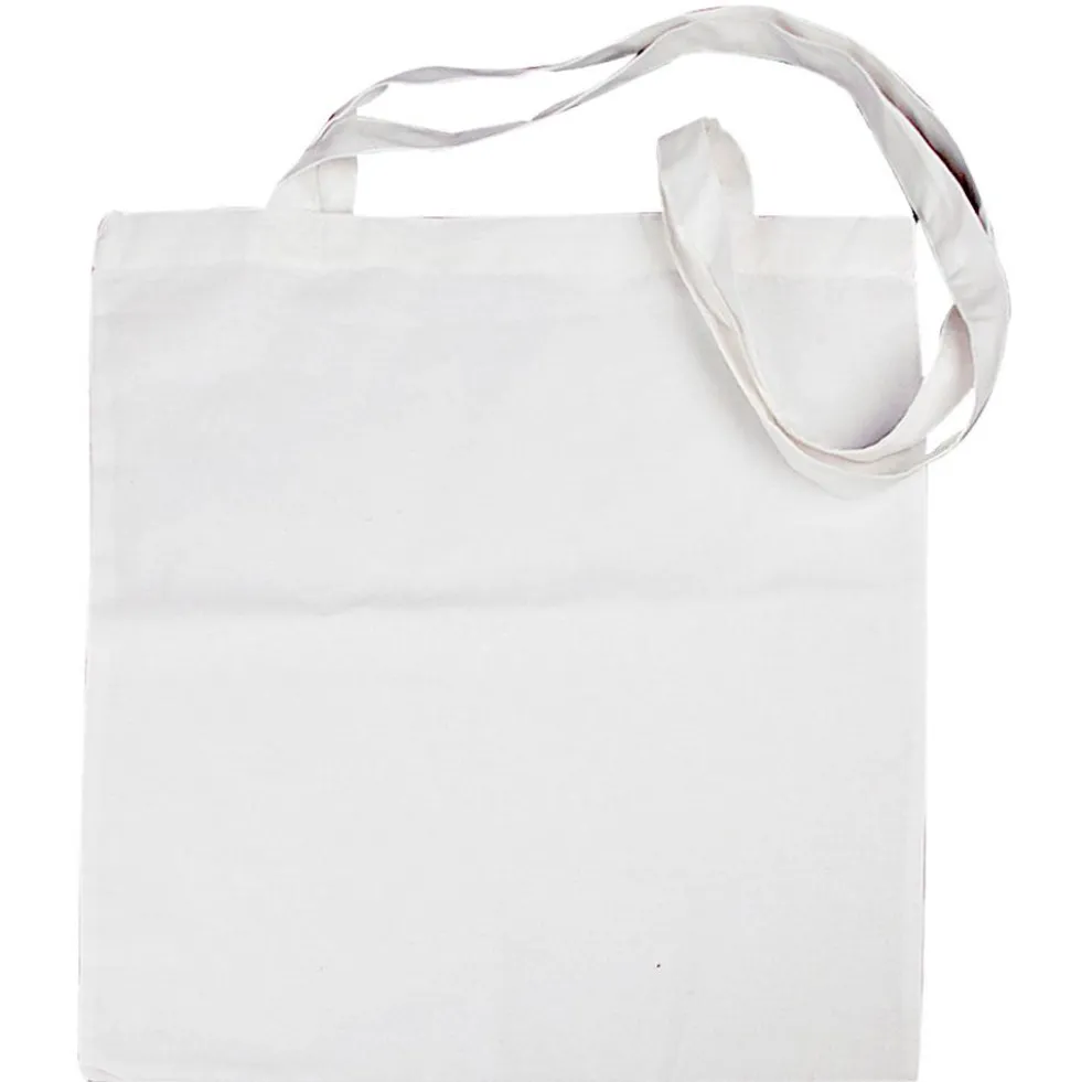 Bolsa de tela algodón blanco con asa 38x42cm