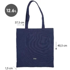 Bolsa de tela tote bag color azul marino serie 1918