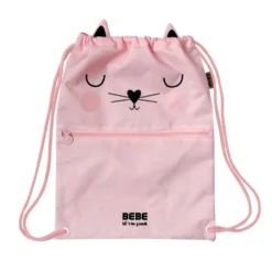 Bolsa saco gato BEBE Friends con bolsillo exterior