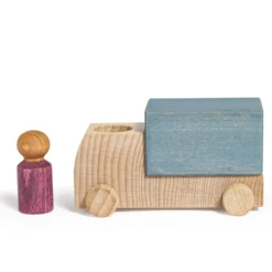 Camión madera gris Lubu con figura