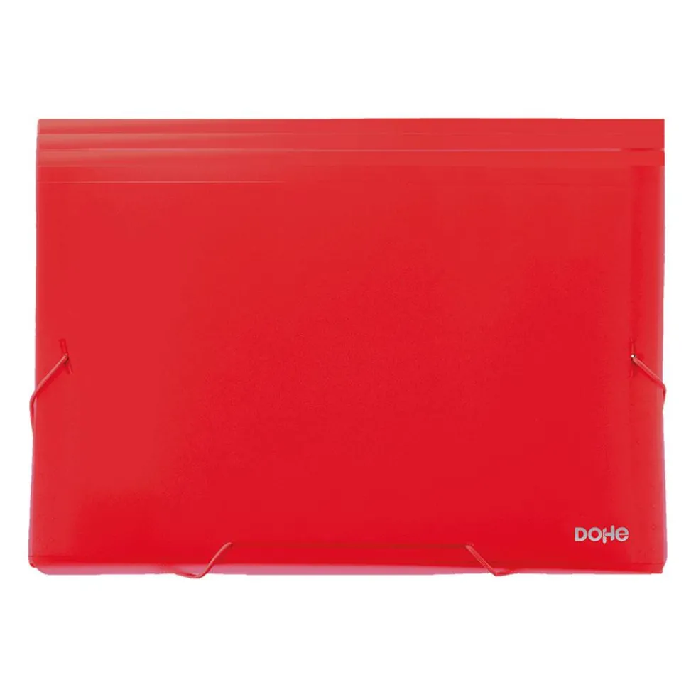 Carpeta A4 acordeón color rojo
