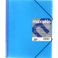Carpeta A4 20 fundas color azul Maxiplás