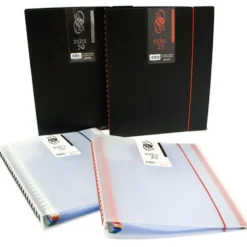 Carpeta A4 50 fundas extraíbles color negro Index