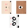 Carpeta A5 3 solapas tacto suave BEBE Friends con goma oso, gato, panda surtidos
