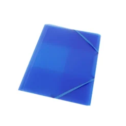 Carpeta cuarto PP azul flúo con solapas