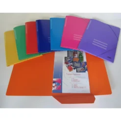 Carpeta folio de cartón verde con solapas