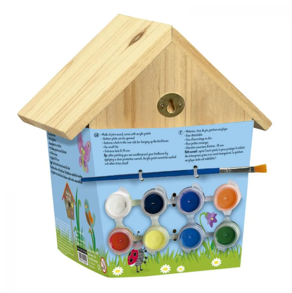 Casita pájaro para pintar