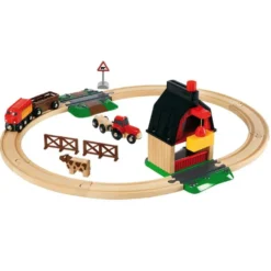 Circuito tren madera granja