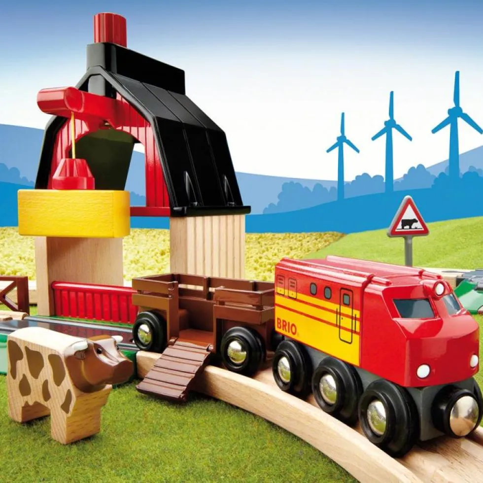 Circuito tren madera granja