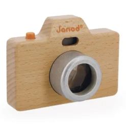 Cámara de fotos de madera con sonido y luz