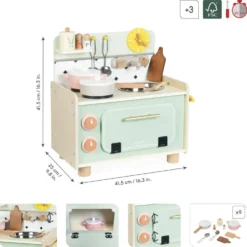 Cocina madera sobremesa 41,5x25x41,5cm