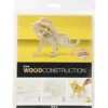 Construcción de madera para ensamblar león 3D