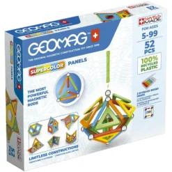 Construcción magnética 52 piezas Geomag Green supercolor