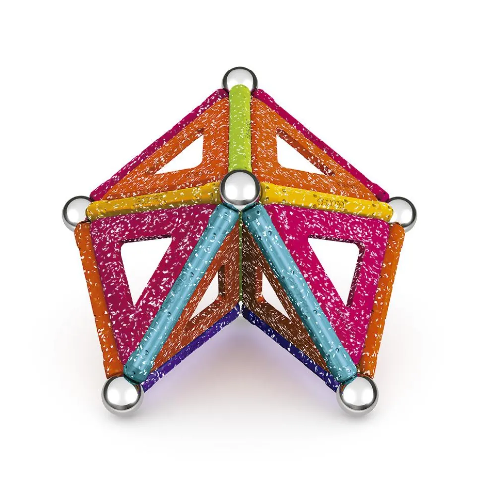 Construcción magnética 35 piezas Geomag glitter recycled
