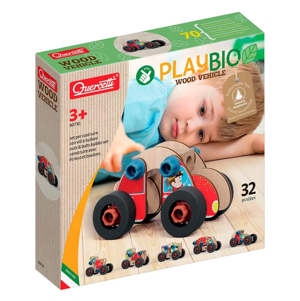 Construcción vehículos de madera Play Bio 32 pzas.