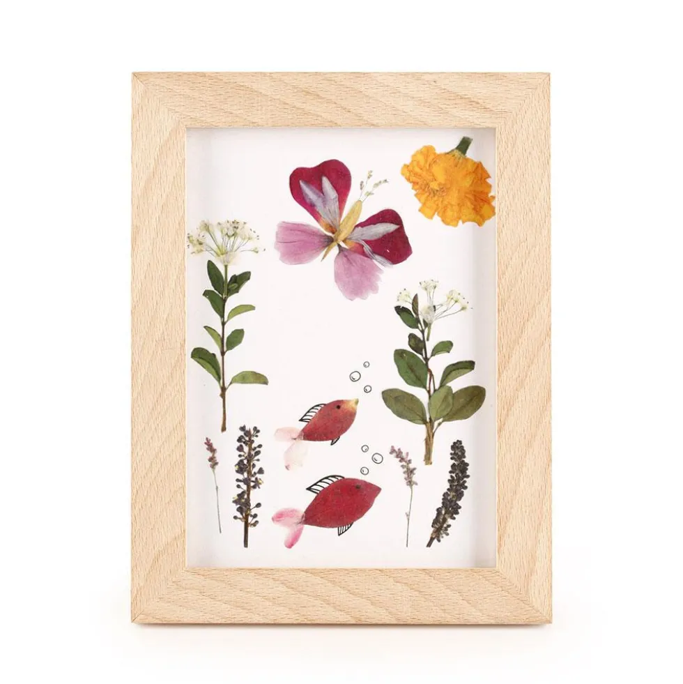 Crea flores prensadas con marco
