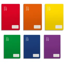 Cuaderno A4 cuadro 4mm. 32 hojas colores surtidos Escolofi