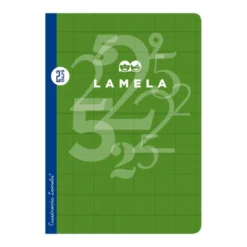 Cuaderno A4 cuadrovía 2,5mm. 50 hojas tapa cartoncillo plastificado colores surtidos