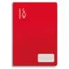 Cuaderno cuarto color rojo pauta Montessori 3,5mm. 32 hojas