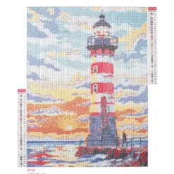 Cuadro mosaico con diamantes faro 30x40cm Diamond painting