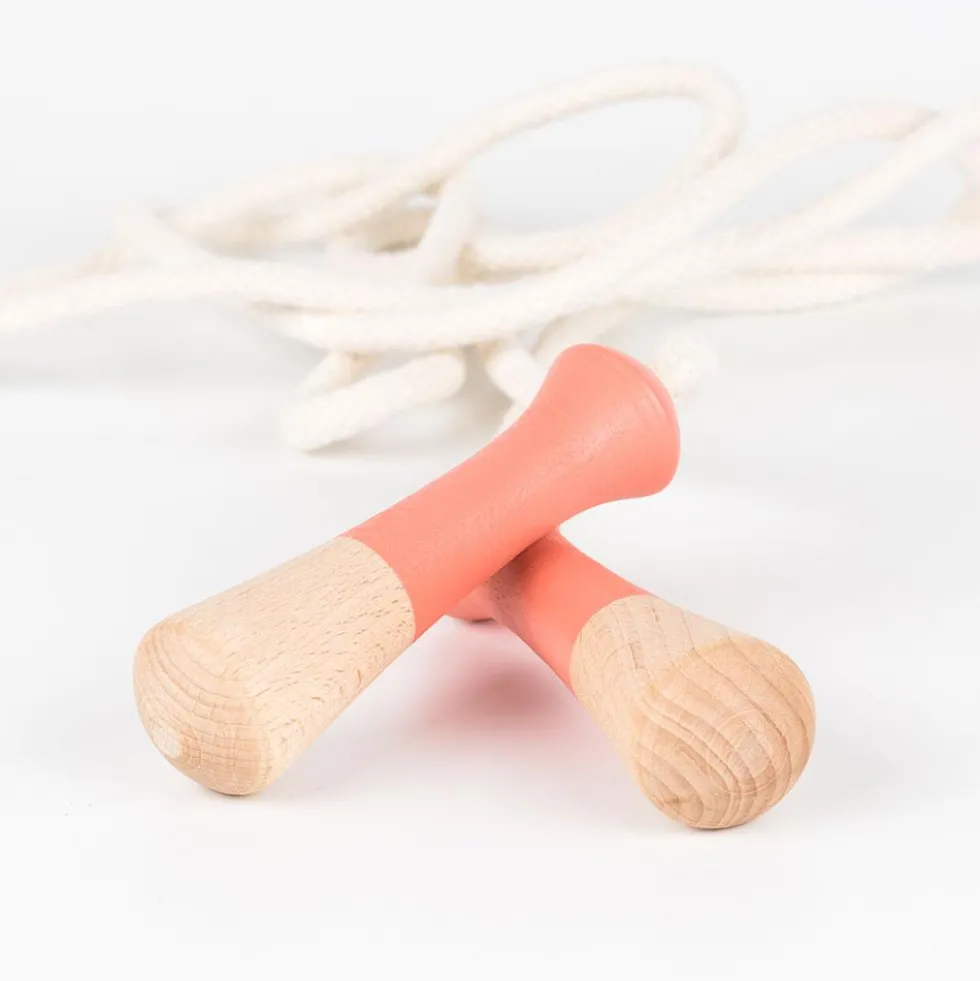 Cuerda de saltar 2m mango madera