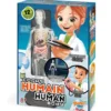 Cuerpo humano con accesorios y experimentos