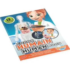 Cuerpo humano con accesorios y experimentos